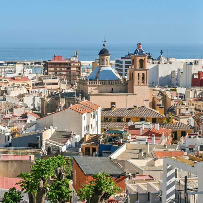 Panoramic view of town Alicante, Spain